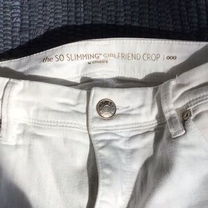 Chico's So slimming girlfriend slim leg crop sz.000 white